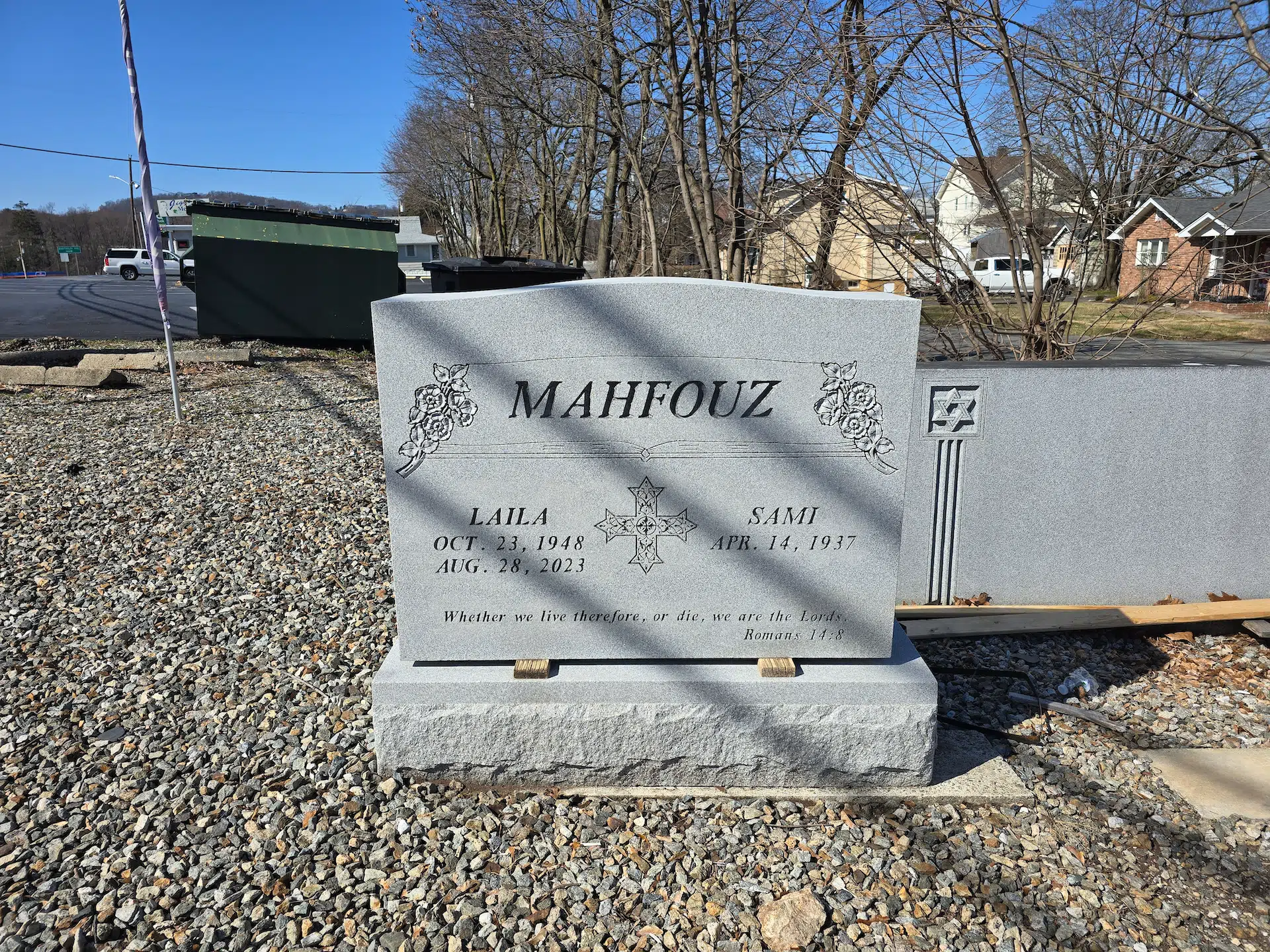 Granite Headstone Design hand-carved by Headstone Design Guide in NJ — image 1