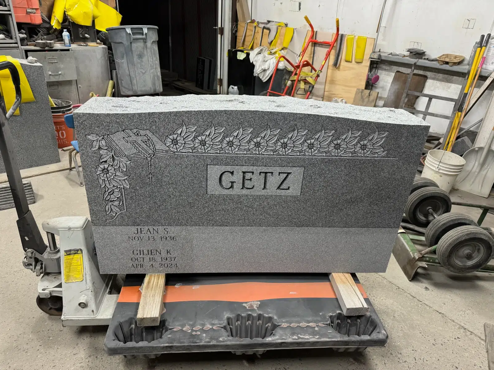 Granite Headstone Design hand-carved by Headstone Design Guide in NJ — image 5