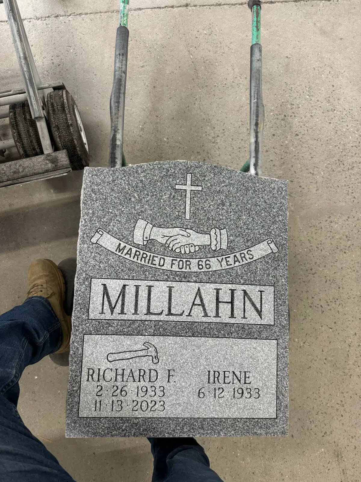 Granite Headstone Design hand-carved by Headstone Design Guide in NJ — image 3