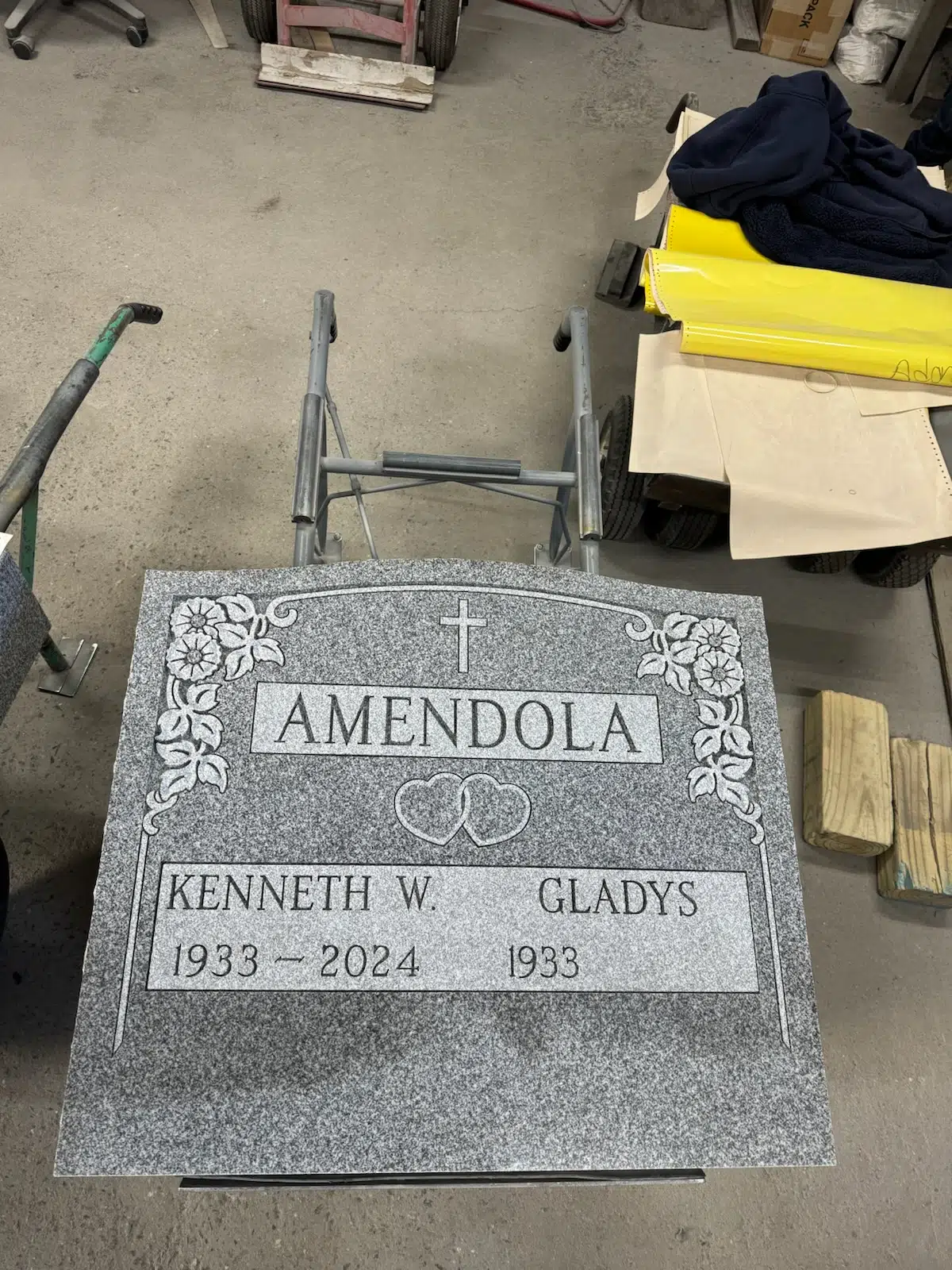 Granite Headstone Design hand-carved by Headstone Design Guide in NJ — image 2